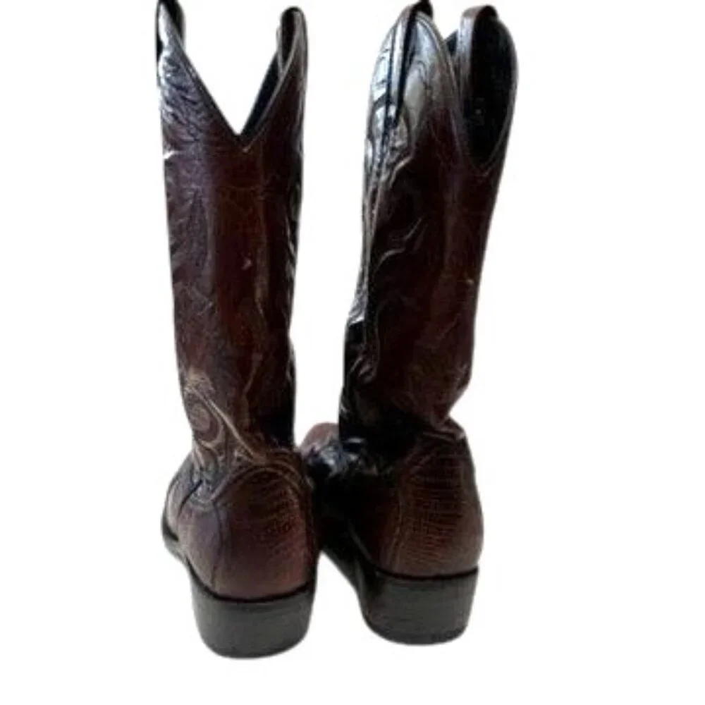 Dan Post men's Ringold Teju Genuine Lizard Skin Western Cowboy Boots, size 11 D